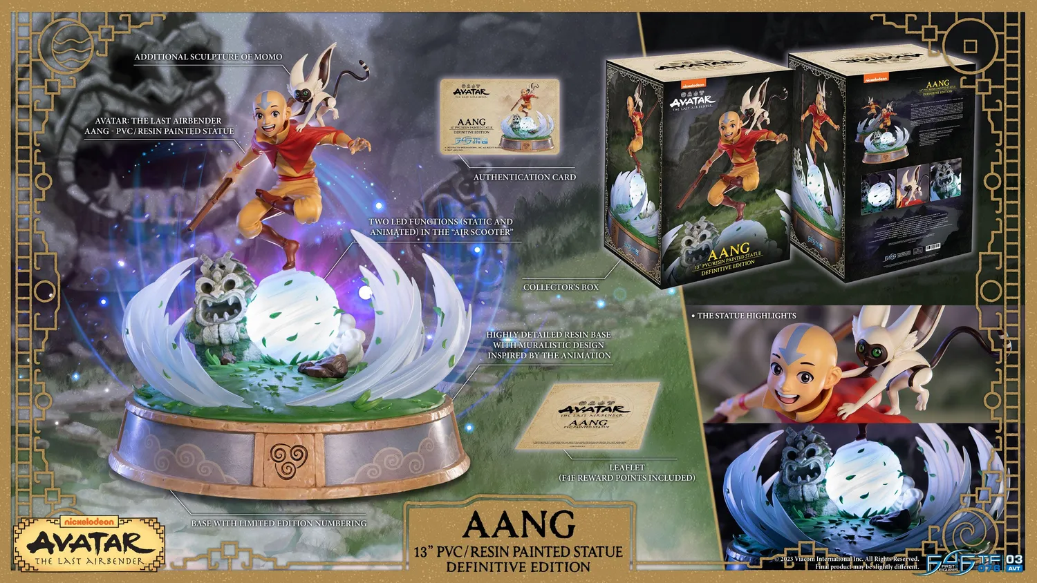 First 4 Figures Avatar Aang statuetă PVC Definitive LED