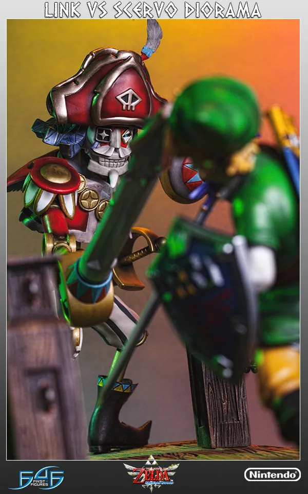 First 4 Figures Zelda Link vs Scervo diorama PVC