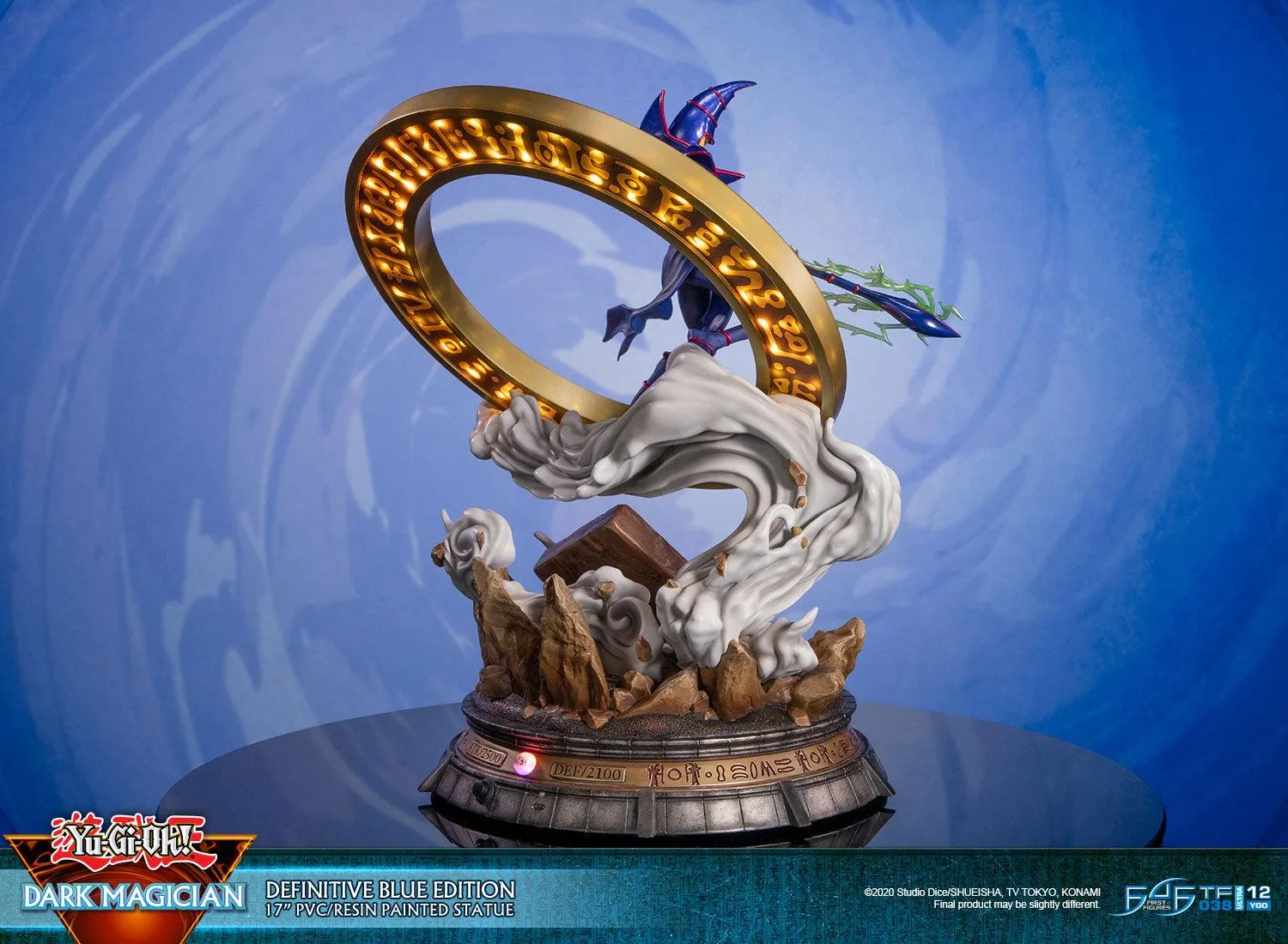 First 4 Figures Yu-Gi-Oh Dark Magician statueta Definitive Blue