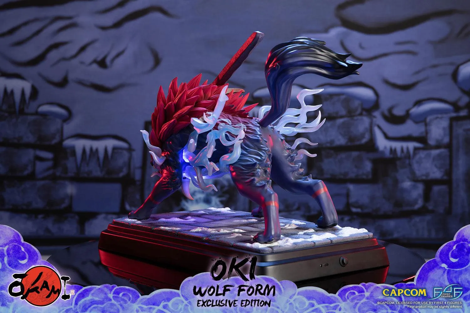 First 4 Figures Okami Oki statuetă Wolf Form Exclusive LED