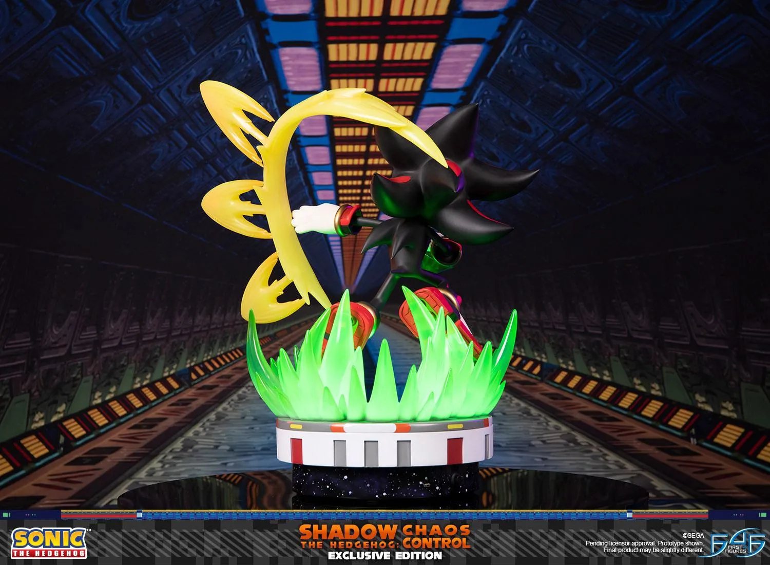 First 4 Figures Sonic Shadow statueta Chaos Control Exclusive LED