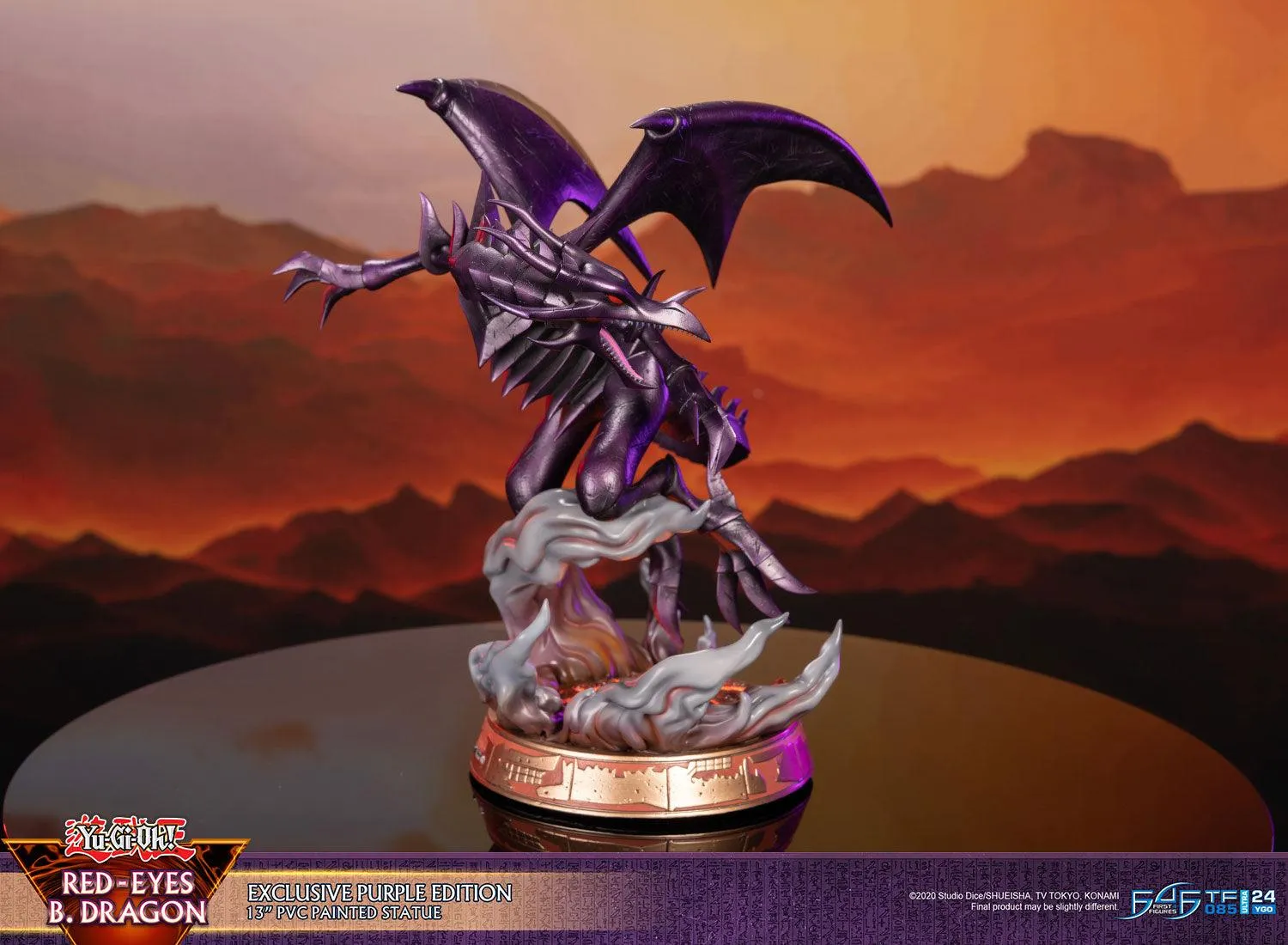 First 4 Figures Yu-Gi-Oh Red-Eyes statueta Purple LED 33 cm