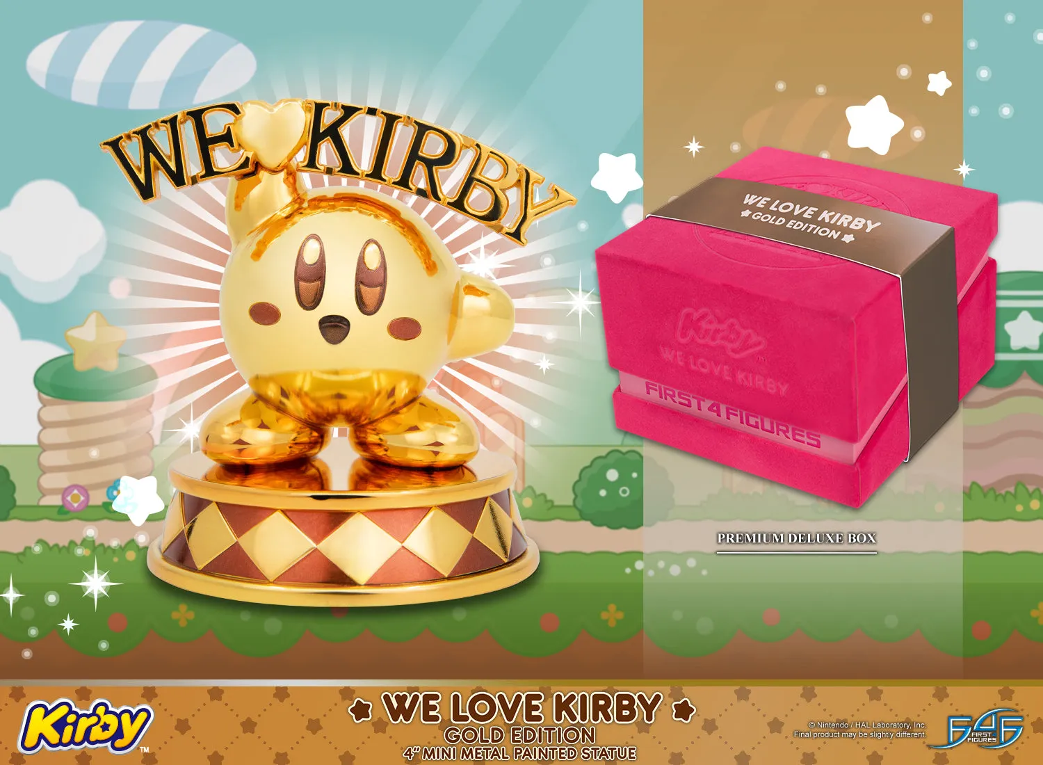 First 4 Figures Kirby We Love Kirby statuetă Gold Edition metal