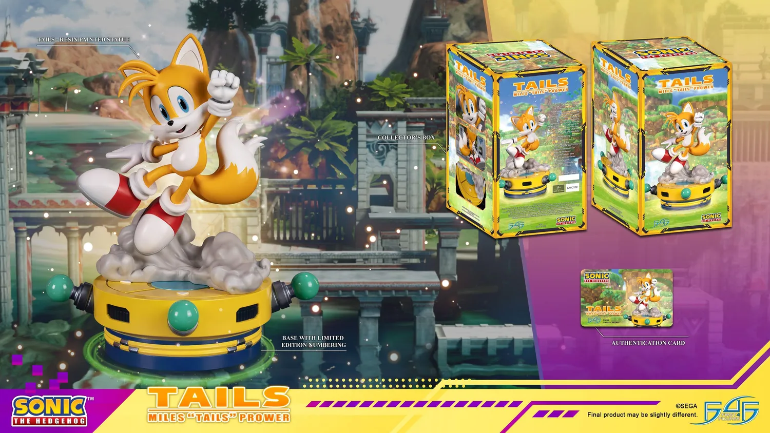 First 4 Figures Sonic Tails statuetă rășină 35 cm