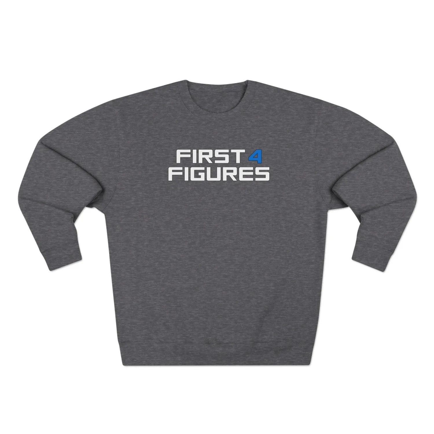 First 4 Figures Logo Premium Crewneck hanorac negru bumbac