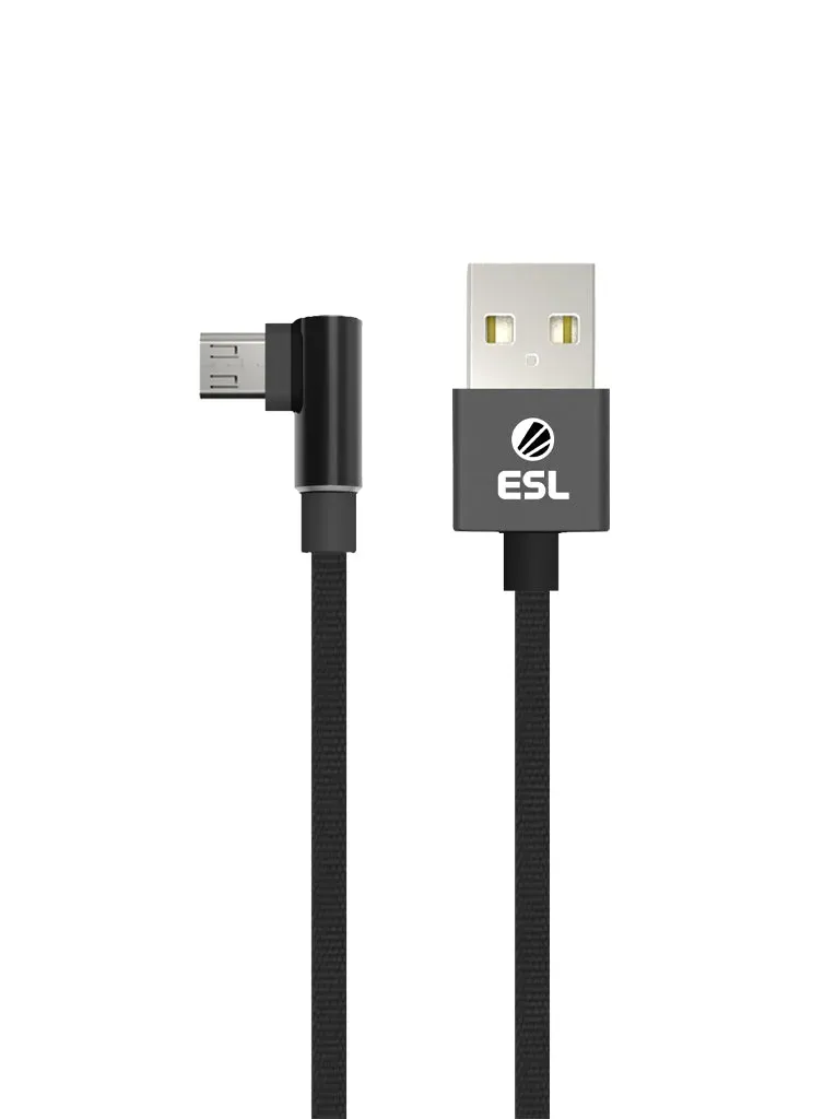 ESL Gaming Cable Charging Micro-USB cablu 1m negru impletit