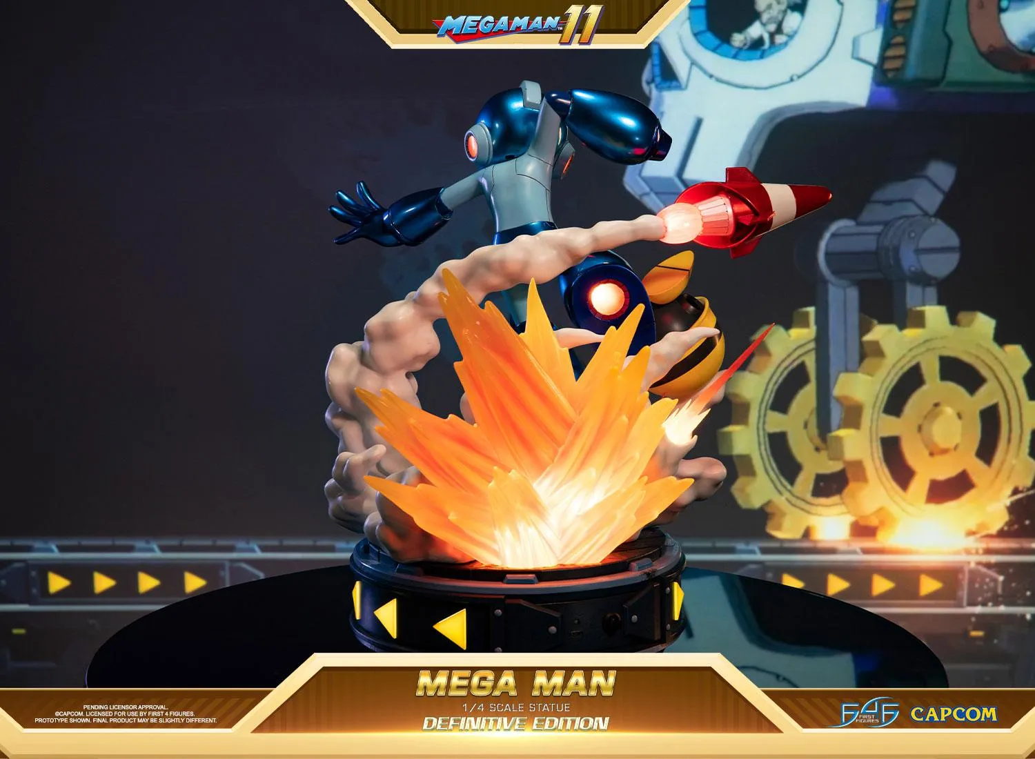 First 4 Figures Mega Man 11 Mega Man statuetă Definitive Edition LED