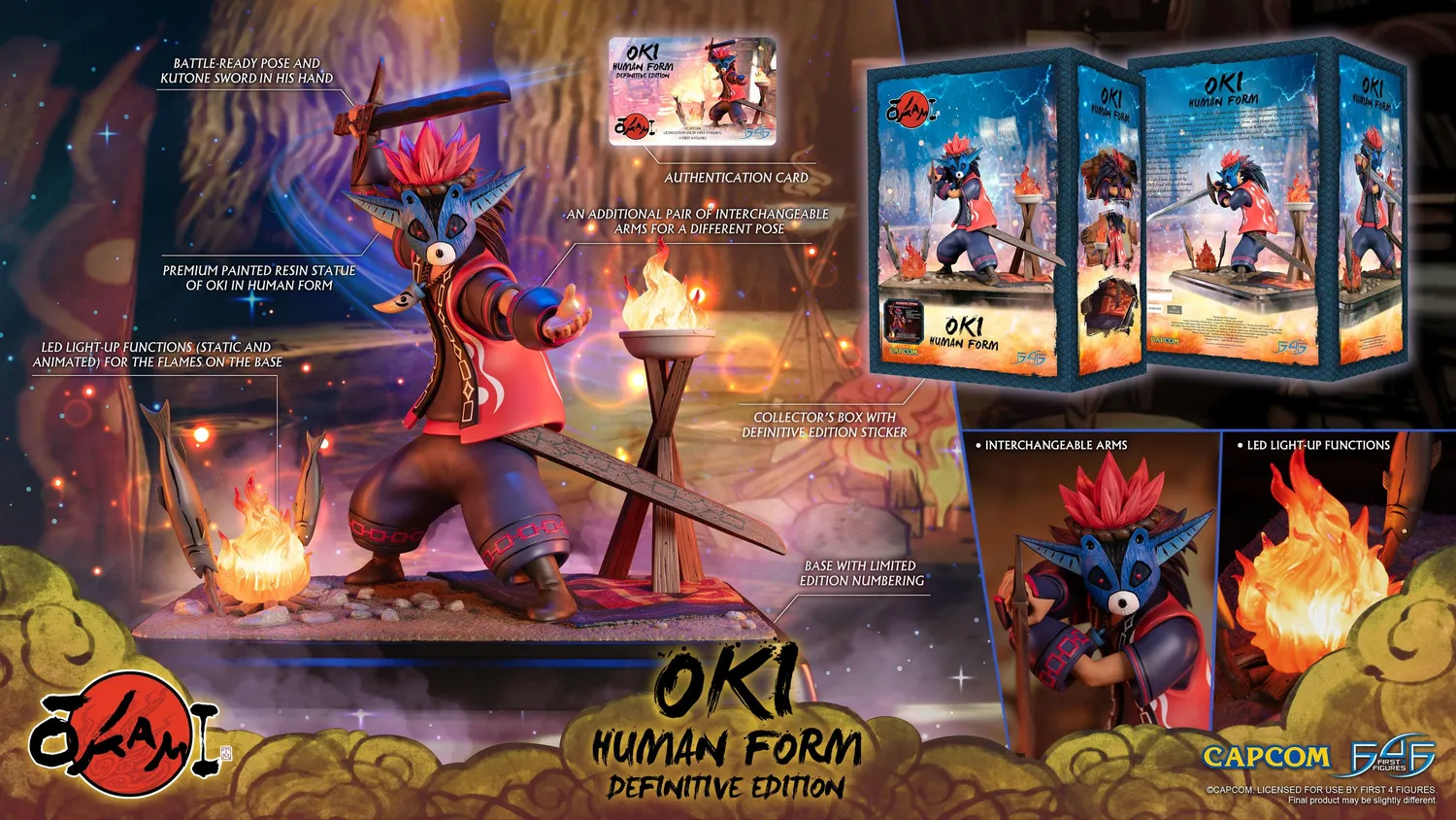 First 4 Figures Okami Oki Human statuetă Definitive Edition