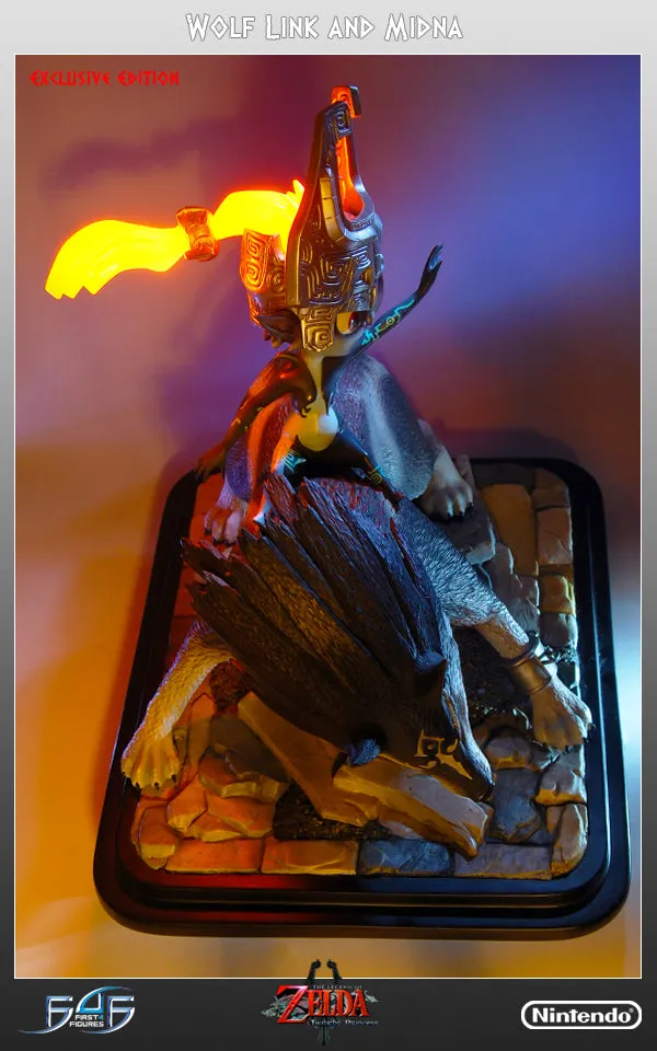 First 4 Figures Zelda Wolf Link and Midna statueta Exclusive