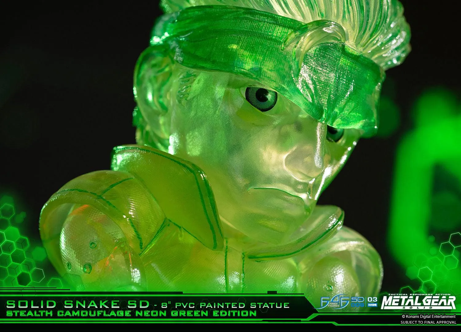 First 4 Figures Metal Gear Solid Snake SD figurină stealth neon
