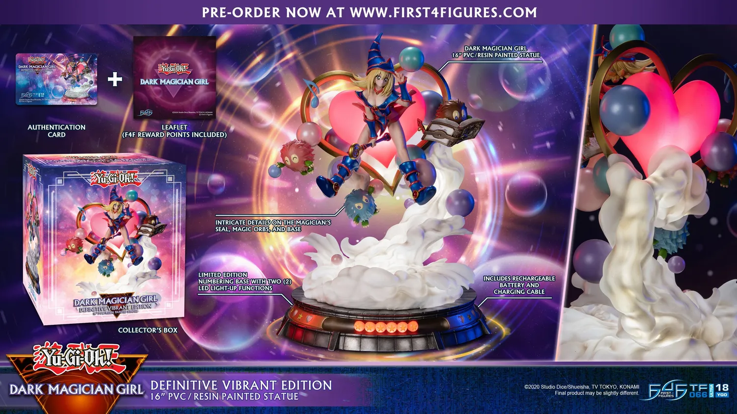 First 4 Figures Yu-Gi-Oh Dark Magician Girl statueta Vibrant LED