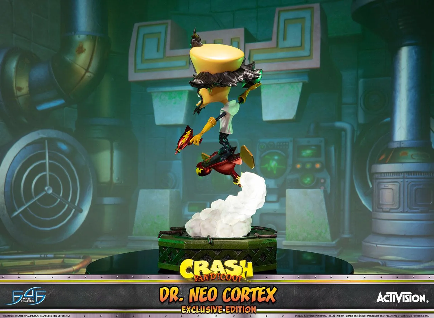 First 4 Figures Crash Bandicoot Dr Neo Cortex statueta Exclusive LED
