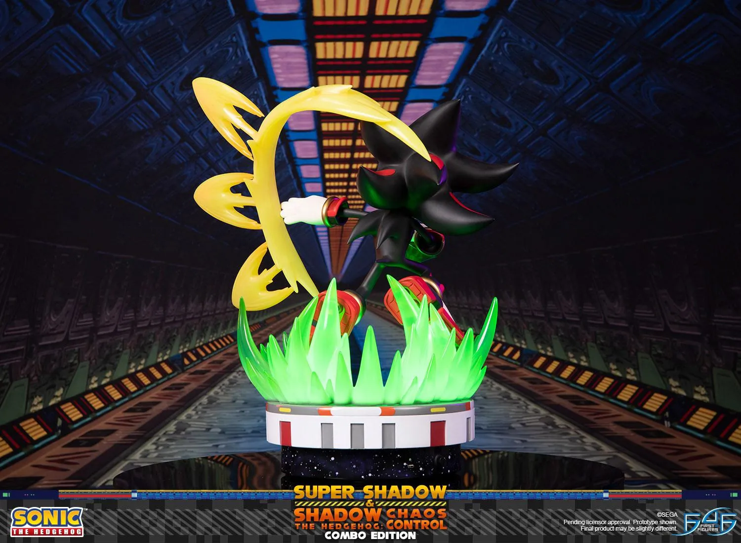 First 4 Figures Sonic Super Shadow Chaos Control statuetă Combo LED