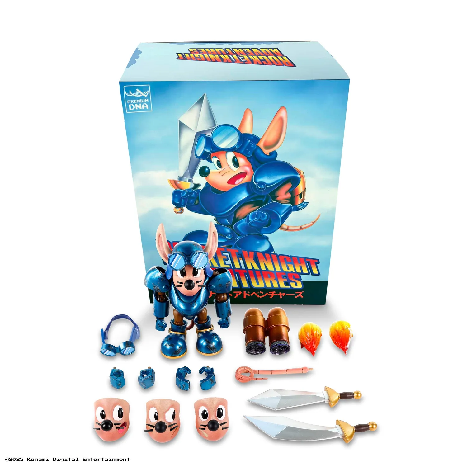 Premium DNA Rocket Knight Sparkster Battle Damage figurina 11cm