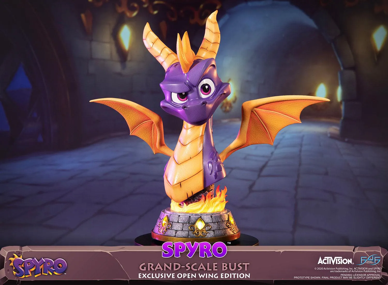 First 4 Figures Spyro Bust statueta Exclusive aripi LED
