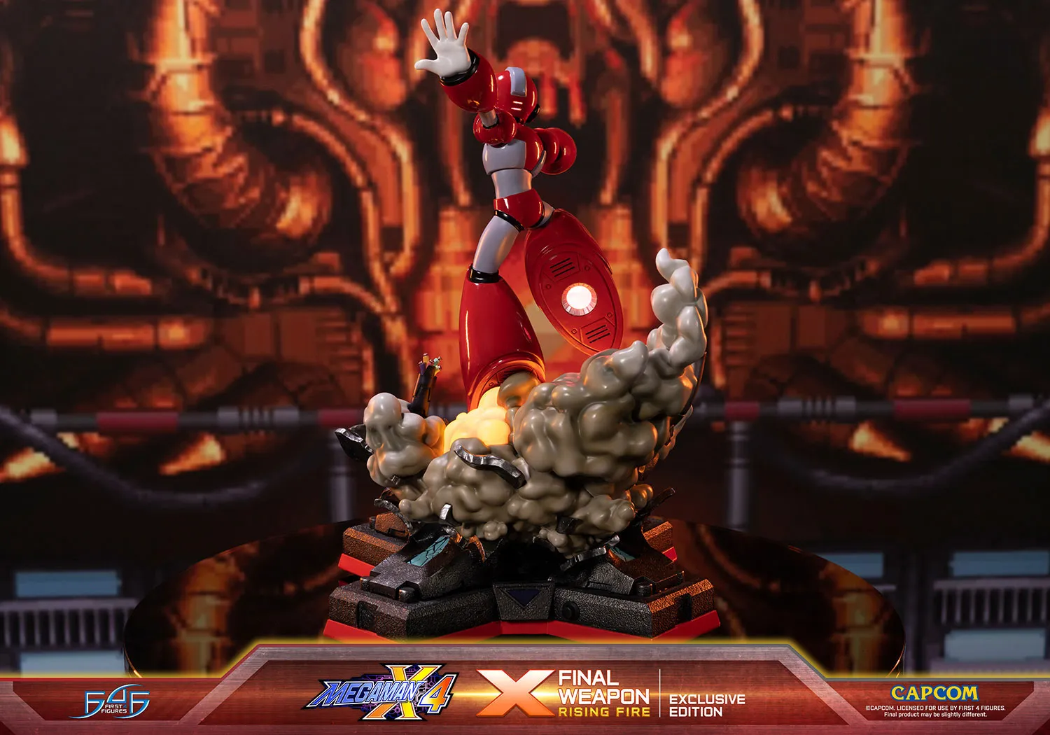 First 4 Figures Mega Man X4 X Final Weapon statuetă Rising Fire LED
