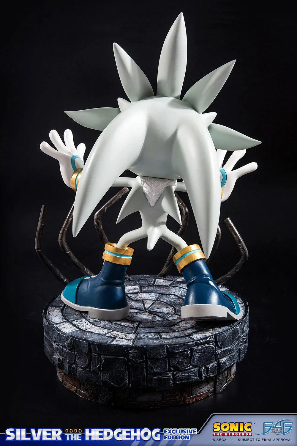First 4 Figures Silver the Hedgehog statueta Exclusive LED polystone