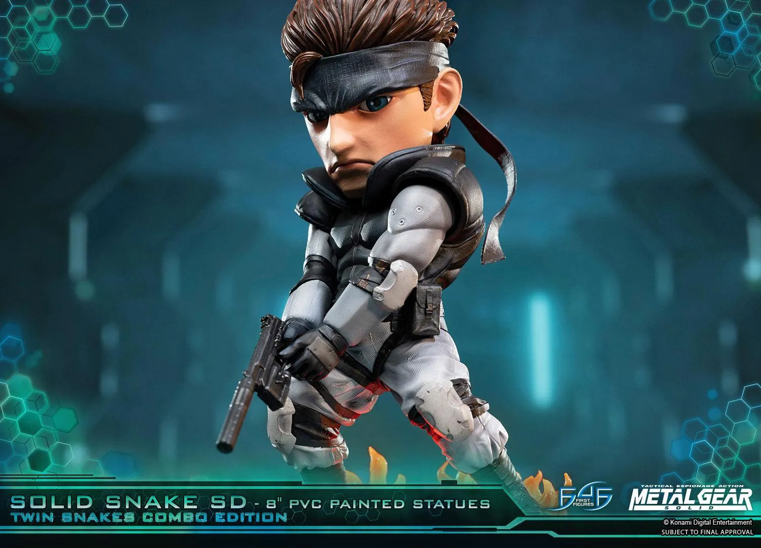 First 4 Figures Solid Snake SD figurină Twin Snakes Combo