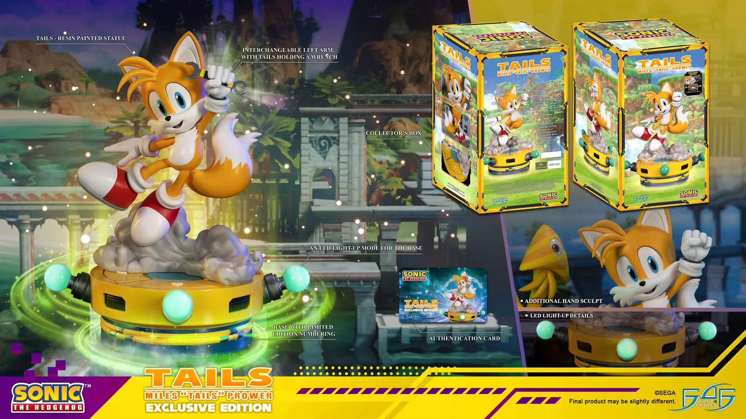 First 4 Figures Sonic Tails Exclusive statuetă rășină LED