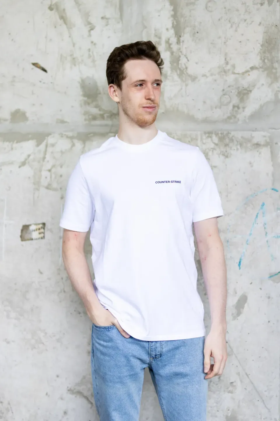 ESL CS Carry tricou alb M bumbac greu 220