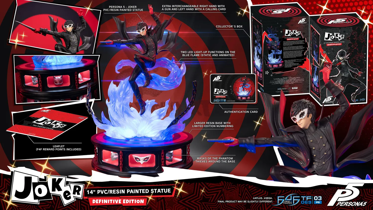 First 4 Figures Persona 5 Joker statuetă PVC Definitive LED