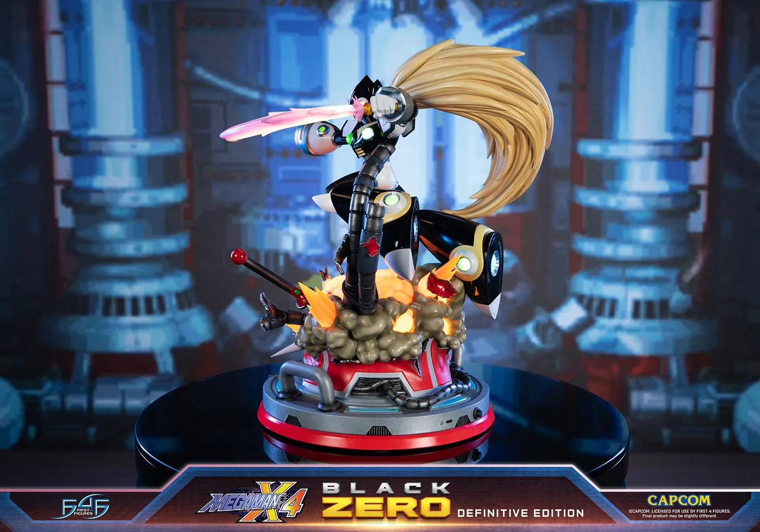 First 4 Figures Mega Man X Black Zero statueta Definitive LED