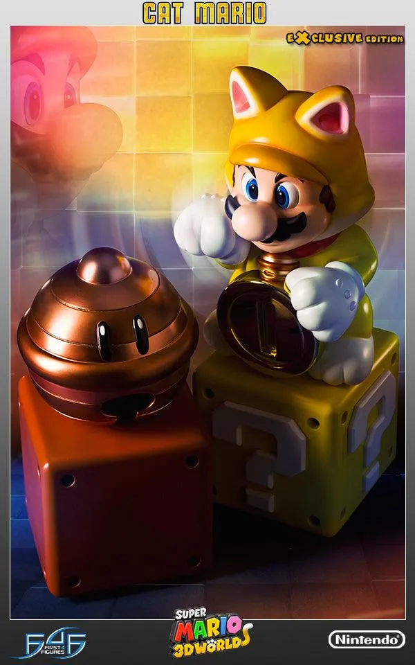 First 4 Figures Super Mario Cat Mario Exclusive statuetă rășină