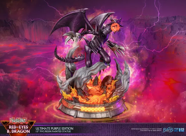 First 4 Figures Yu-Gi-Oh Red-Eyes Dragon statueta Ultimate Purple