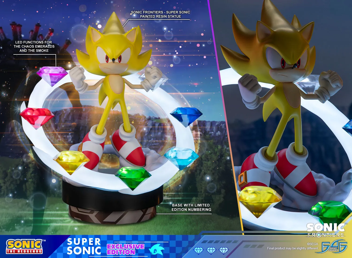 First 4 Figures Sonic Frontiers Super Sonic statuetă Exclusive