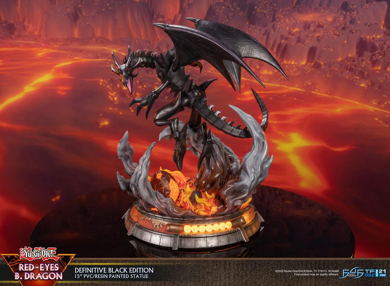 First 4 Figures Yu-Gi-Oh Red-Eyes statuetă Black Edition