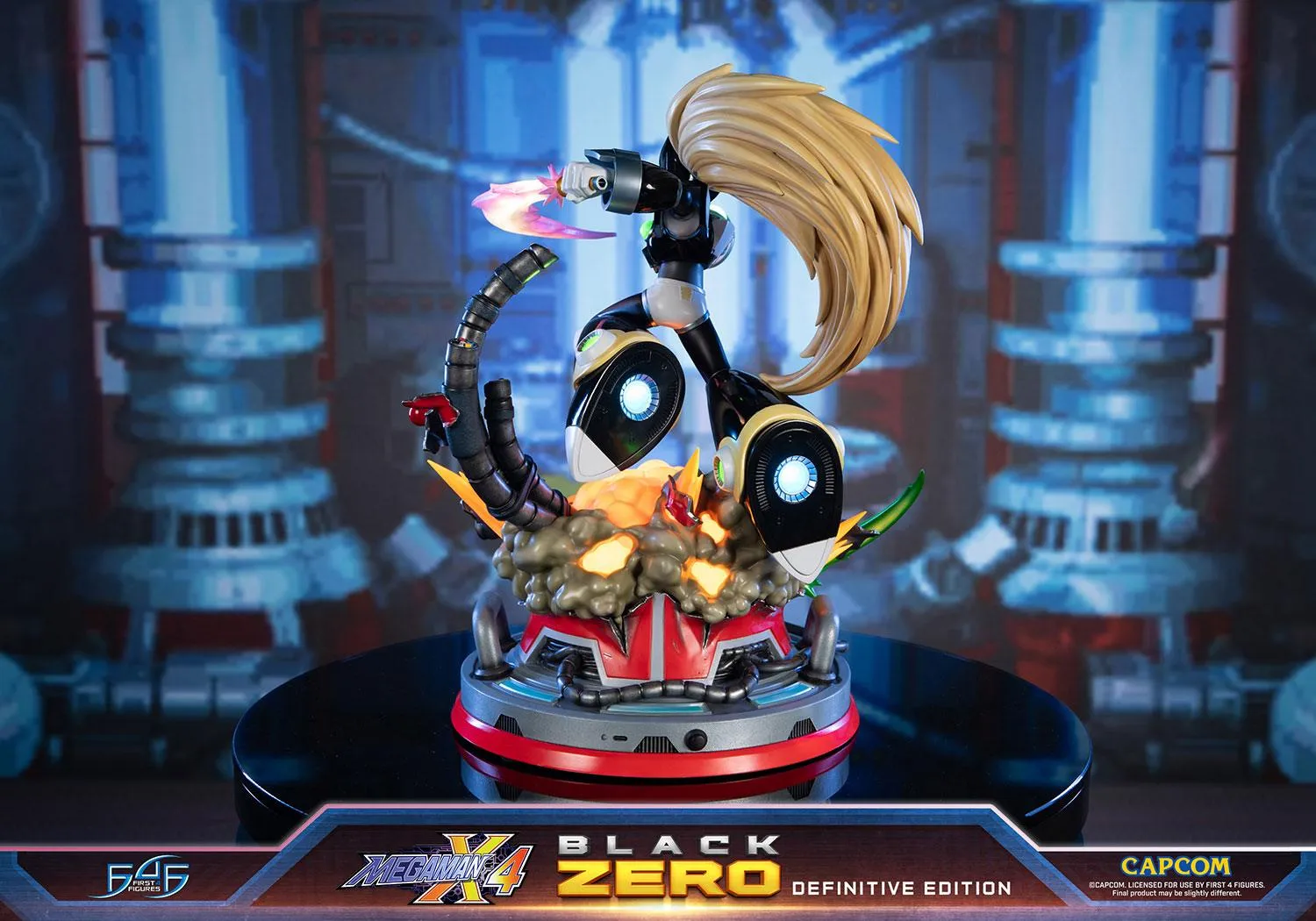 First 4 Figures Mega Man X Black Zero statueta Definitive LED