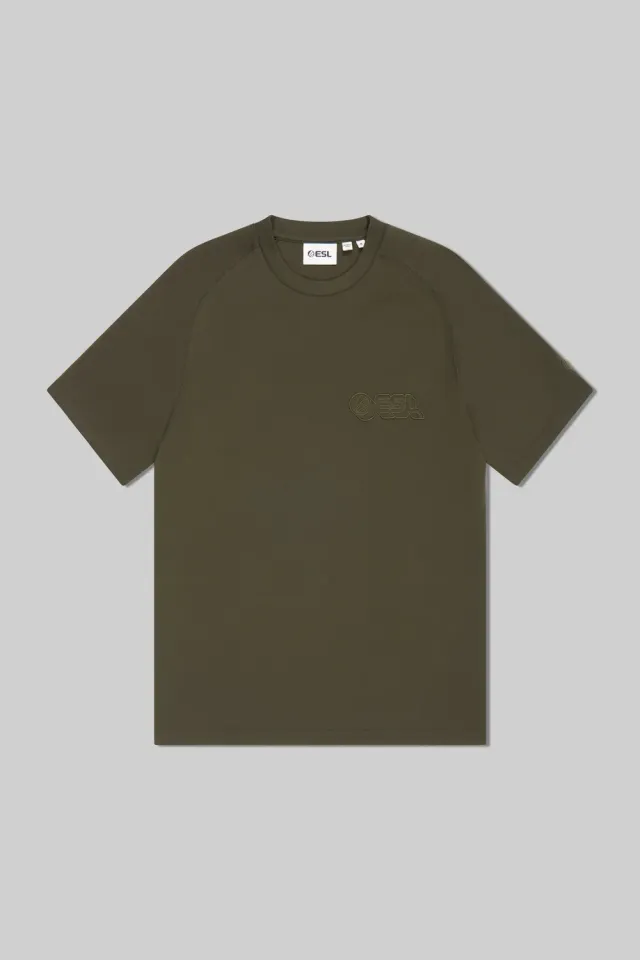 ESL Crosshairs tricou verde moss brodat marimi XS-4XL