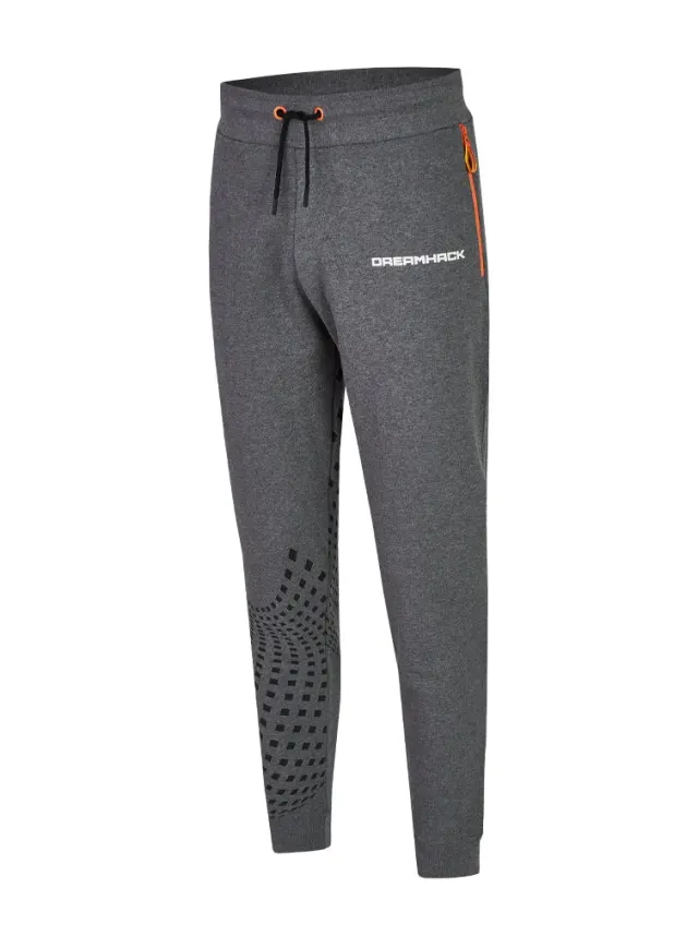 DreamHack Classic pantaloni trening gri Warp 80% bumbac