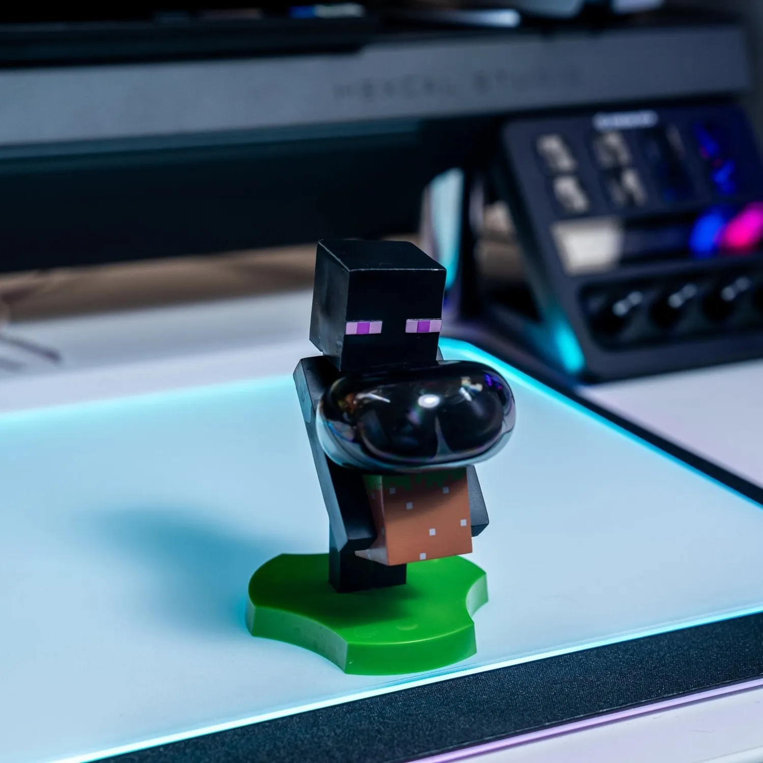 Exquisite Gaming Mini Cable Guys Enderman suport telefon negru
