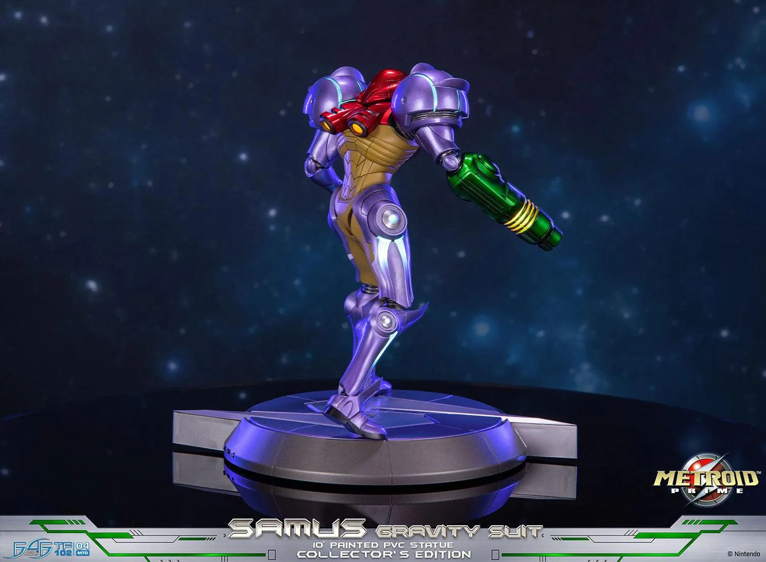 First 4 Figures Metroid Prime Samus Gravity Suit statueta Collector LED