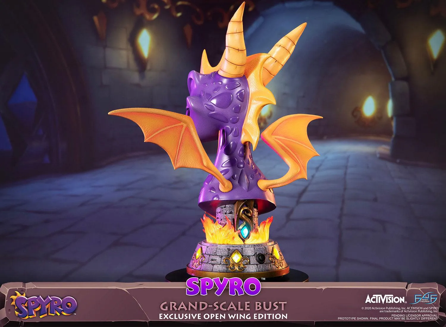 First 4 Figures Spyro Bust statueta Exclusive aripi LED