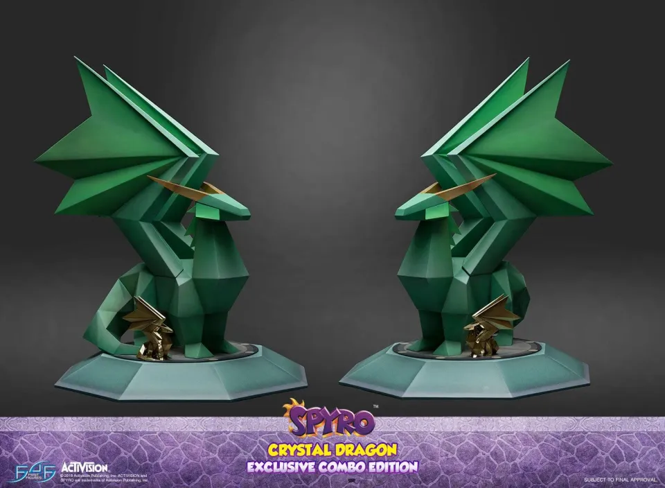 First 4 Figures Spyro Crystal Dragon statueta Exclusive Combo
