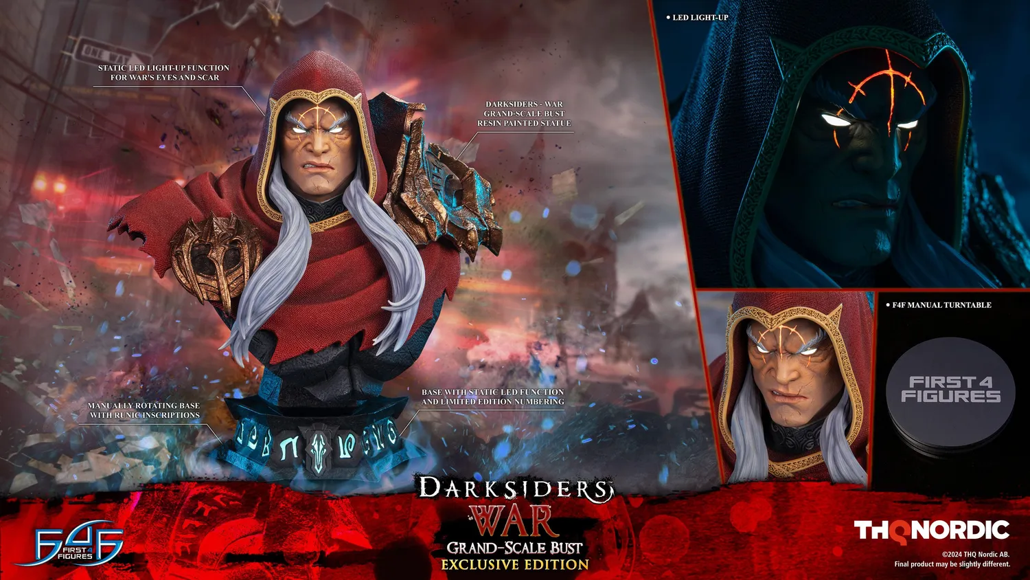 First 4 Figures Darksiders War bust rasina Exclusive LED