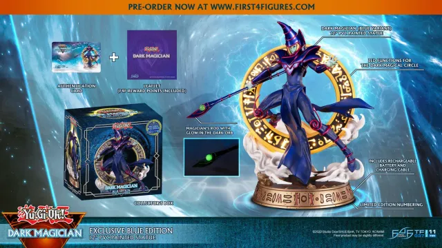 First 4 Figures Yu-Gi-Oh Dark Magician statueta Exclusive Blue