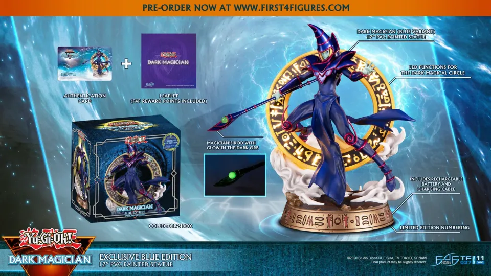 First 4 Figures Yu-Gi-Oh Dark Magician statueta Exclusive Blue