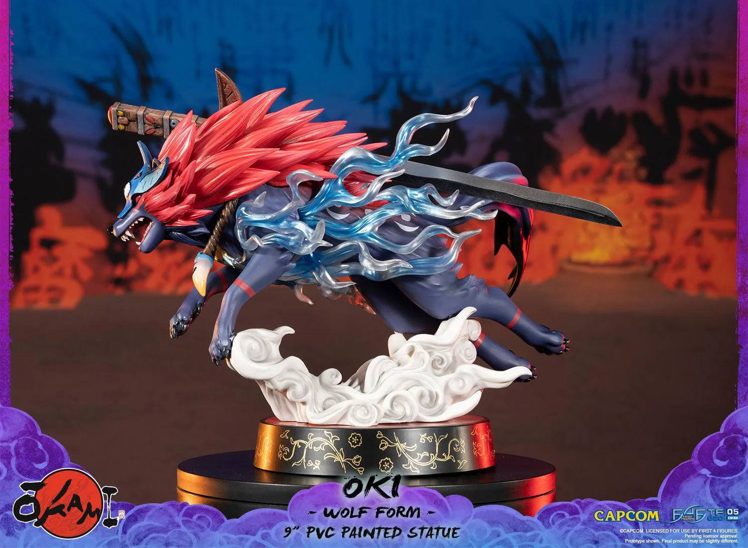 First 4 Figures Okami Oki Wolf Form statueta PVC Standard glow