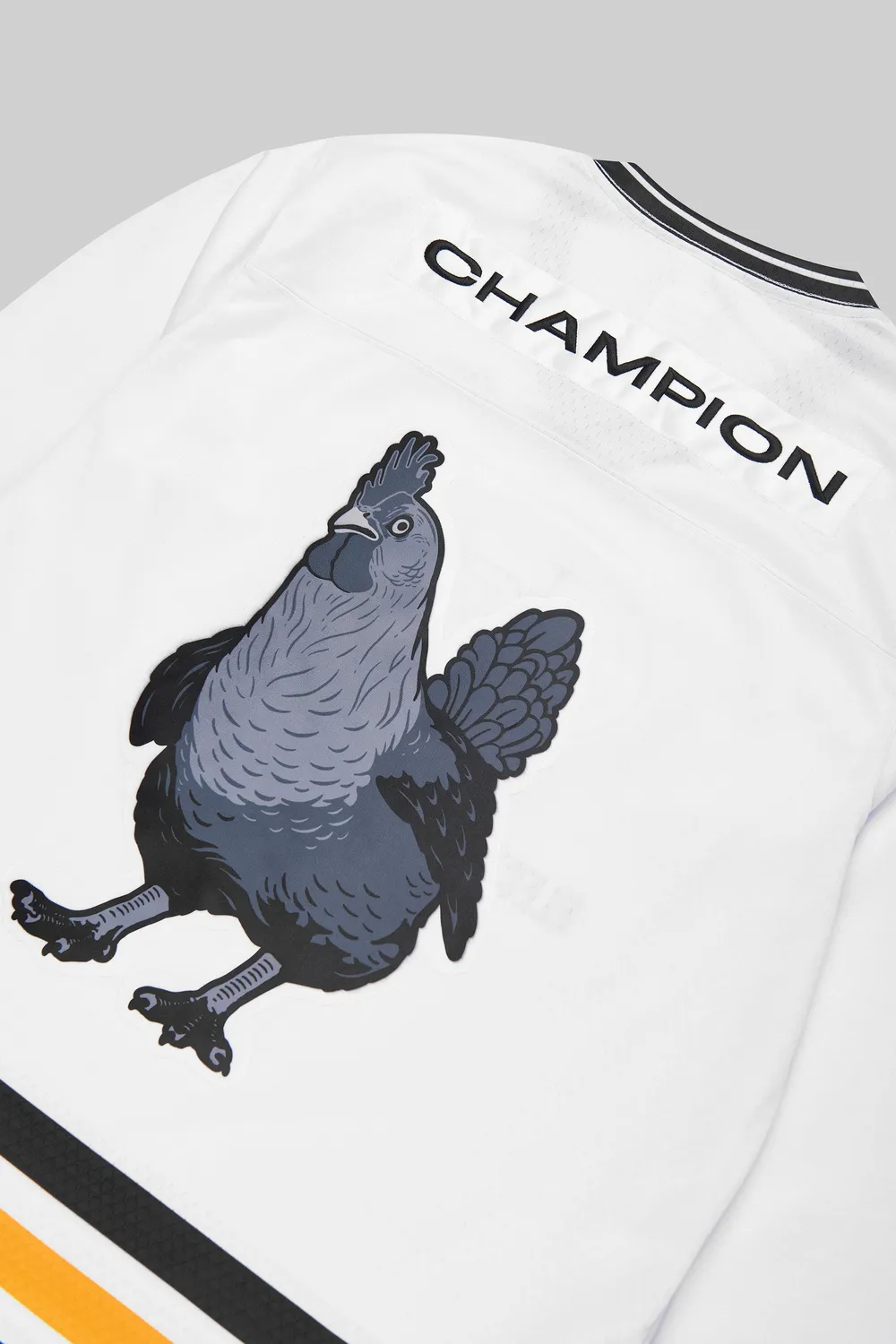 ESL Champion Patch Hockey Jersey tricou alb poliester