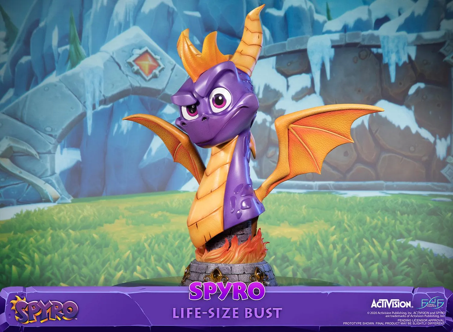 First 4 Figures Spyro Dragon bust Standard rășină mărime naturală