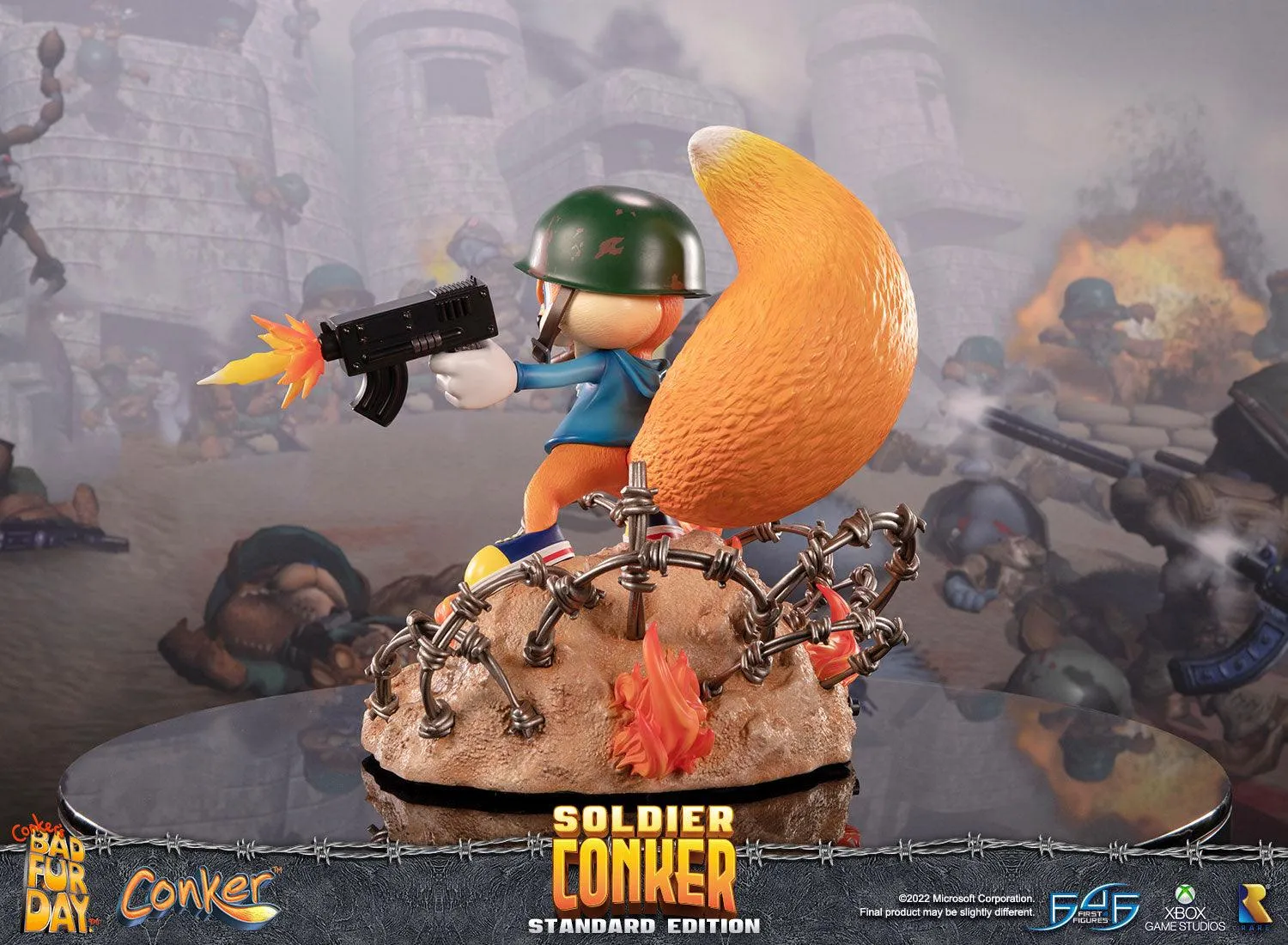First 4 Figures Conker's Bad Fur Day Soldier Conker statueta Standard
