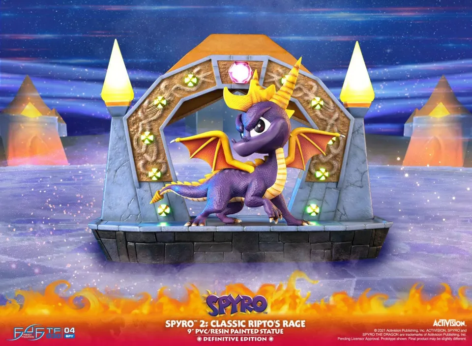 First 4 Figures Spyro 2 Ripto's Rage statuetă PVC Definitive LED