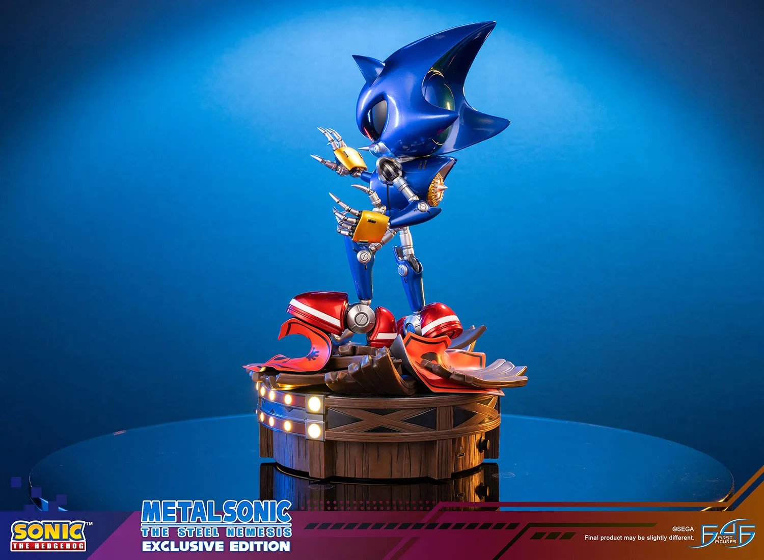 First 4 Figures Sonic Metal Sonic statuetă Exclusive Edition cu LED
