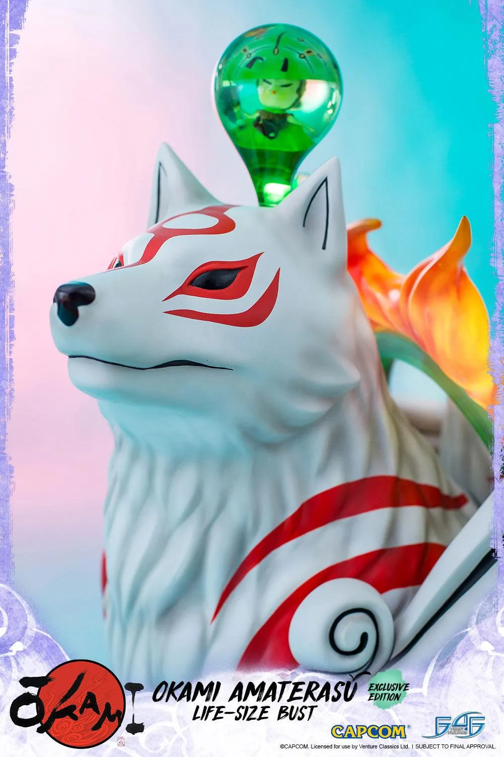First 4 Figures Okami Amaterasu Bust exclusiv mărime naturală