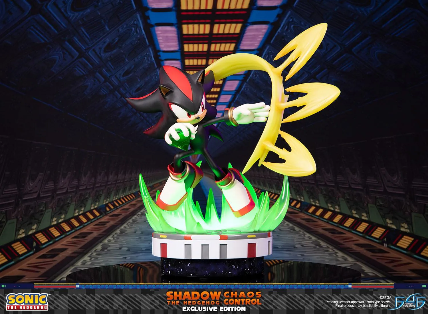 First 4 Figures Sonic Shadow statueta Chaos Control Exclusive LED