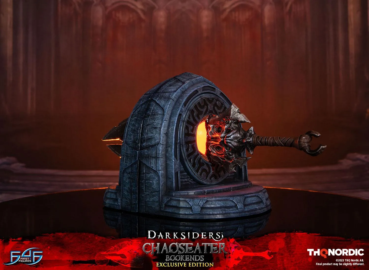 First 4 Figures Darksiders Chaoseater suport cărți Exclusive LED
