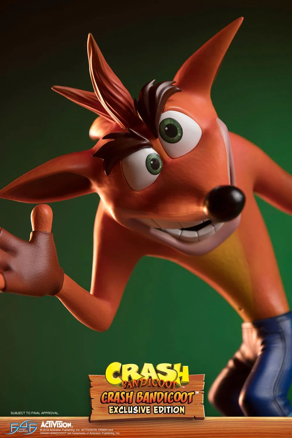 First 4 Figures Crash Bandicoot Crash statuetă rășină exclusivă